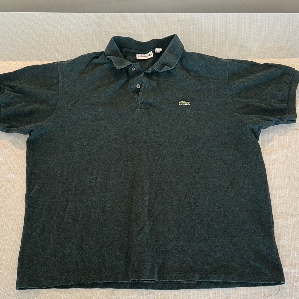 Lacoste Men's Forest Green Polo Shirt with Crocodile Logo